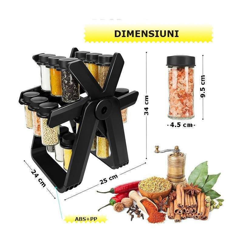 Organizator Rotativ cu 18 Recipiente