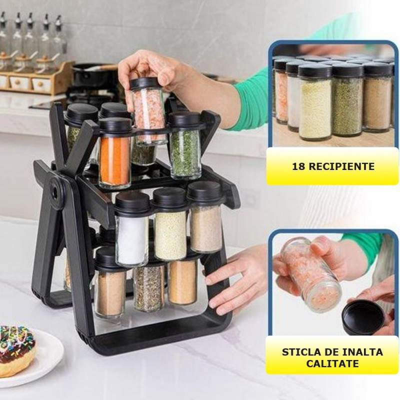 Organizator Rotativ cu 18 Recipiente