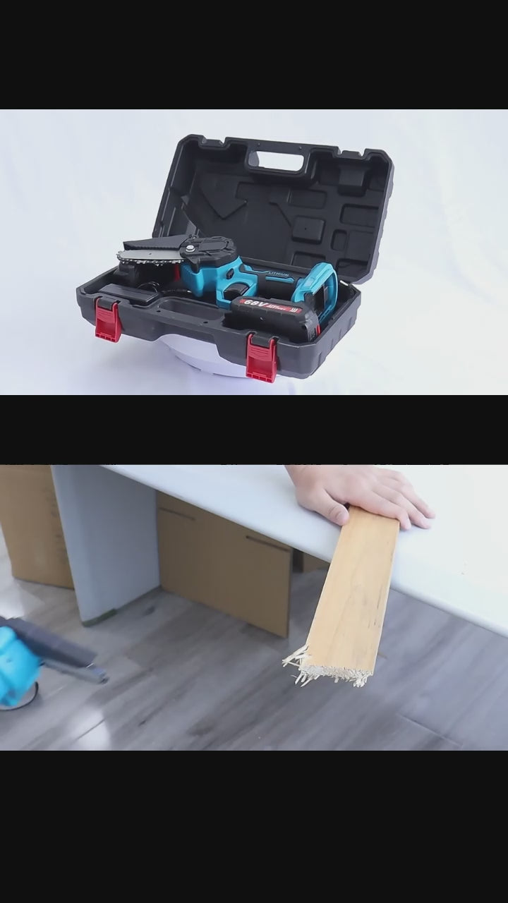 Mini Fierăstrău cu Lanț 10cm pe Baterie