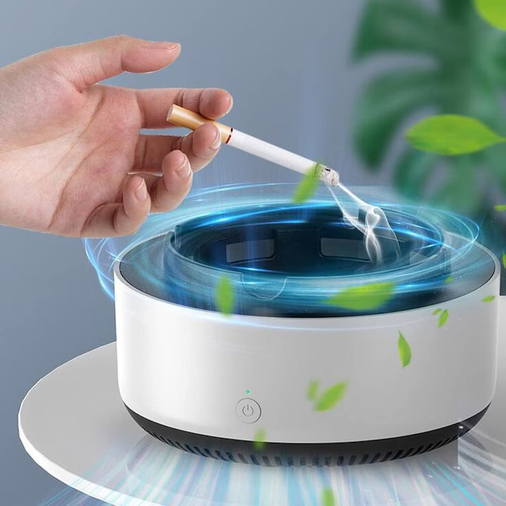Scrumiera electrica cu purificator de aer